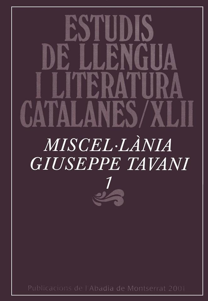 MISCEL.LANIA GIUSEPPE TAVANI 1 | 9788484153030 | TAVANI GIUSEPPE