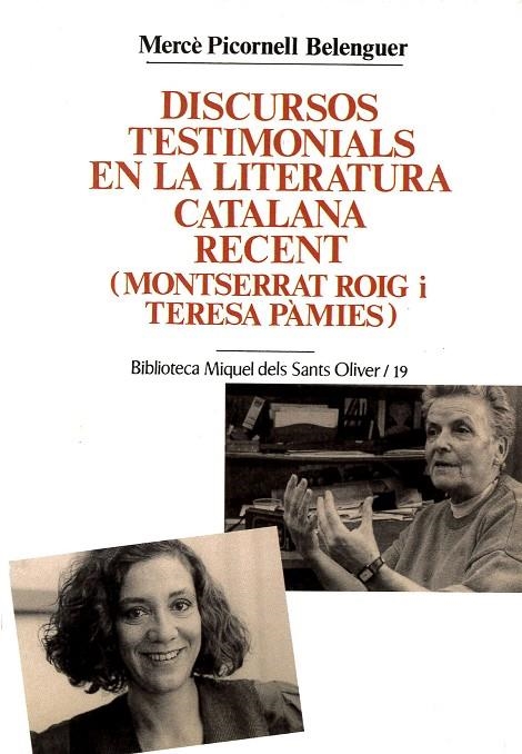 DISCURSOS TESTIMONIALS EN LA LITERATURA CATALANA RECENT | 9788484154266 | PICORNELL BELENGUER,MERCE