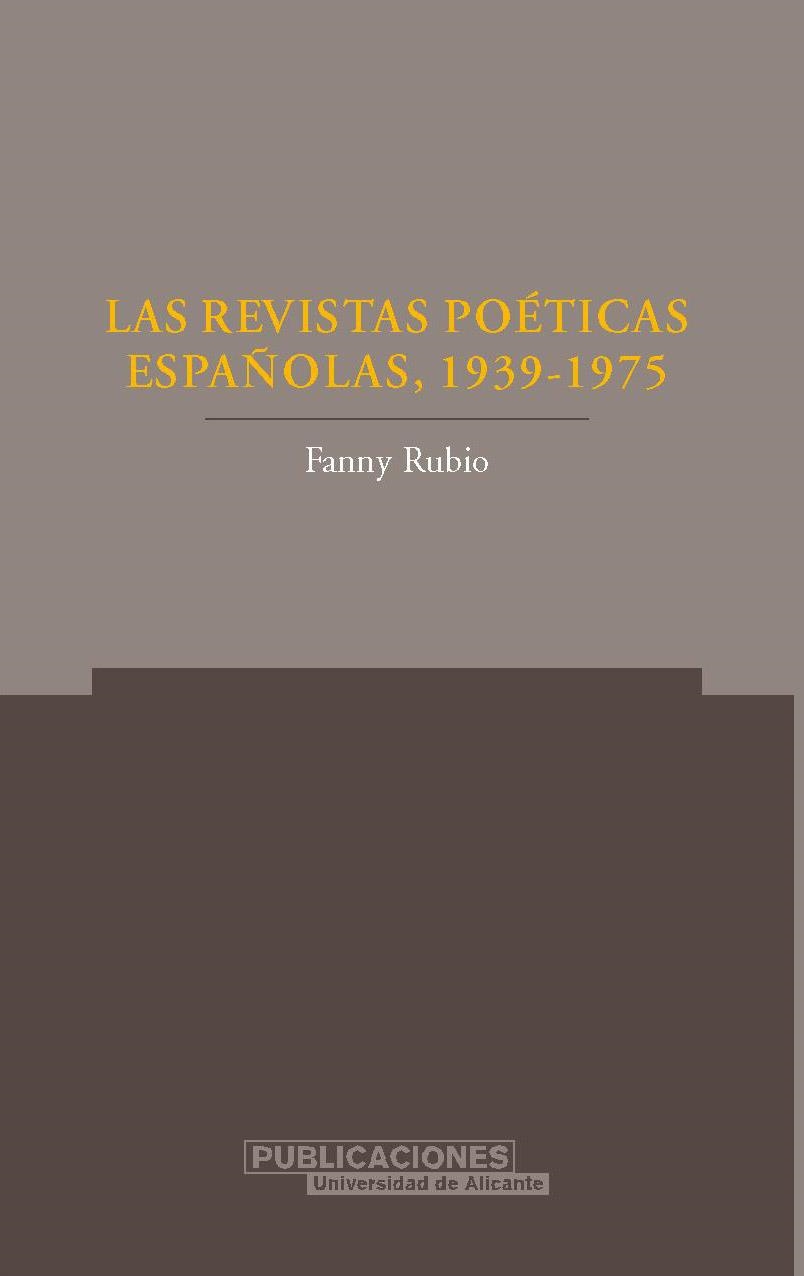 REVISTAS POETICAS, 1939-1975 | 9788479087647 | RUBIO, FANNY