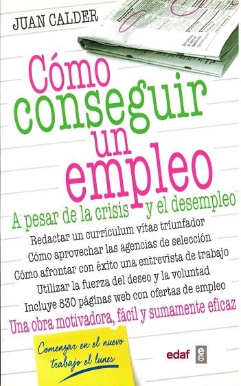 COMO CONSEGUIR UN EMPLEO | 9788441421202 | JUAN CALDER