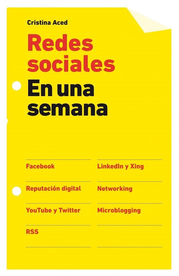 REDES SOCIALES EN UNA SEMANA (APRENDE) | 9788498750584 | ACED, CRISTINA