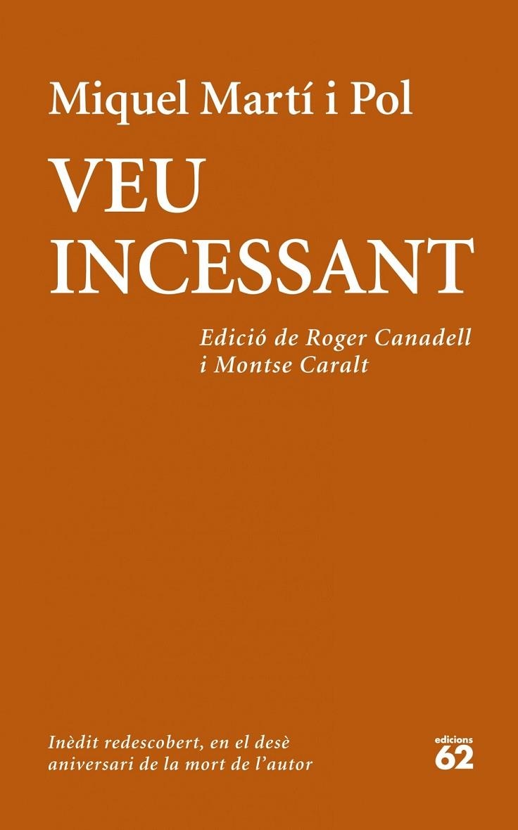 VEU INCESSANT | 9788429772708 | MARTI I POL, MIQUEL