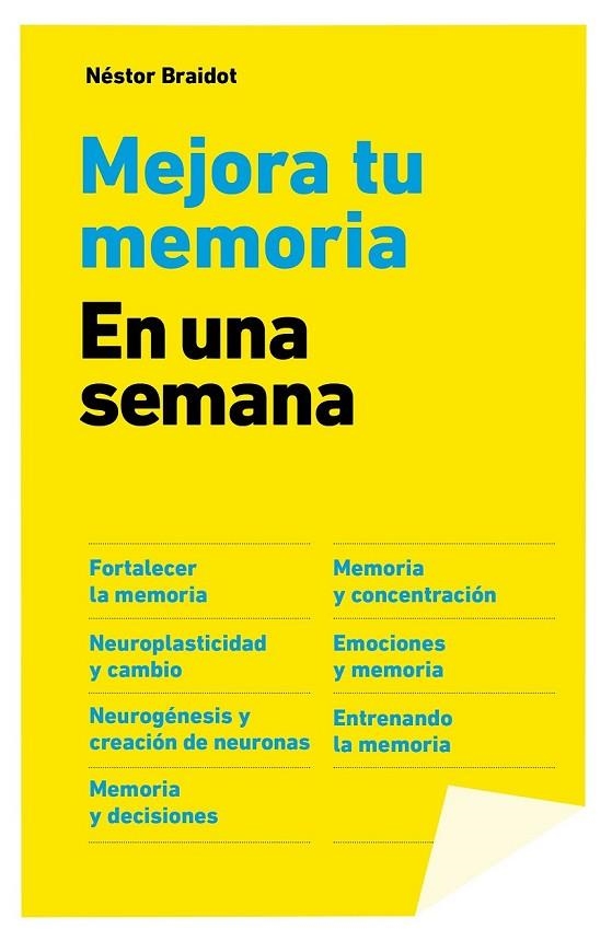 MEJORA TU MEMORIA EN UNA SEMANA | 9788498753875 | NÉSTOR BRAIDOT