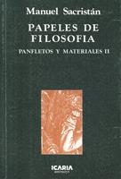 PAPELES DE FILOSOFIA | 9788474260991 | SACRISTÁN, MANUEL