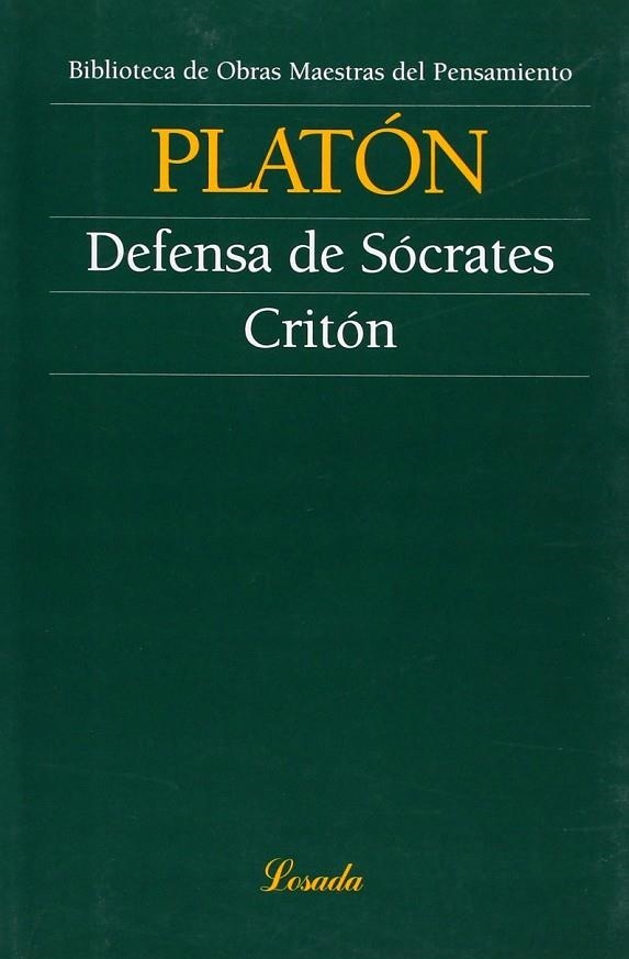 DEFENSA DE SOCRATES/CRITON | 9789500392334 | PLATON