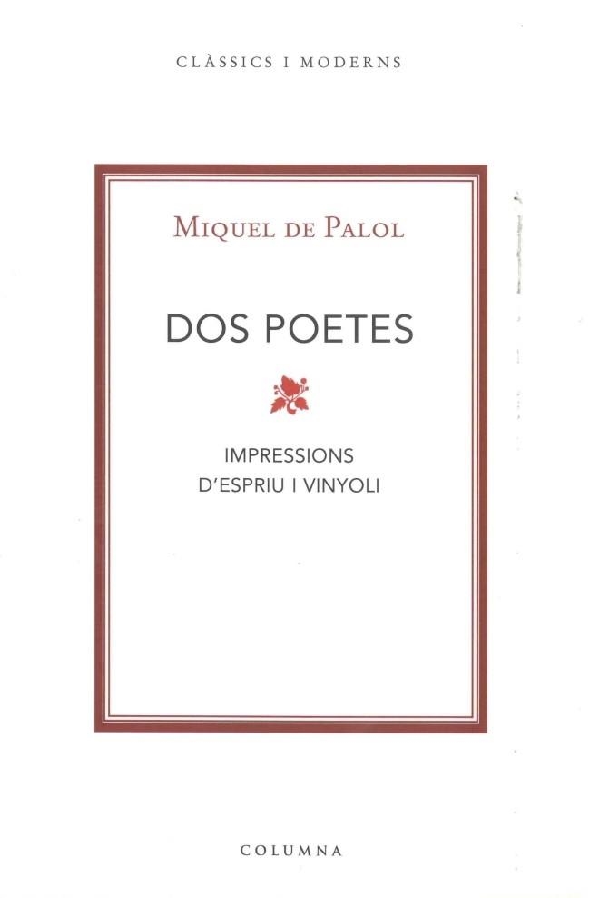 DOS POETES. IMPRESSIONS D'ESPRIU I VINYOLI (CLASSICS I MODER | 9788466407571 | PALOL, MIQUEL DE