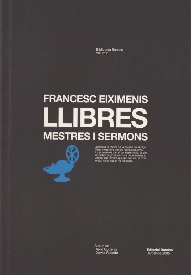 LLIBRES MESTRES I SERMONS (BB) | 9788472267176 | EIXIMENIS, FRANCESC