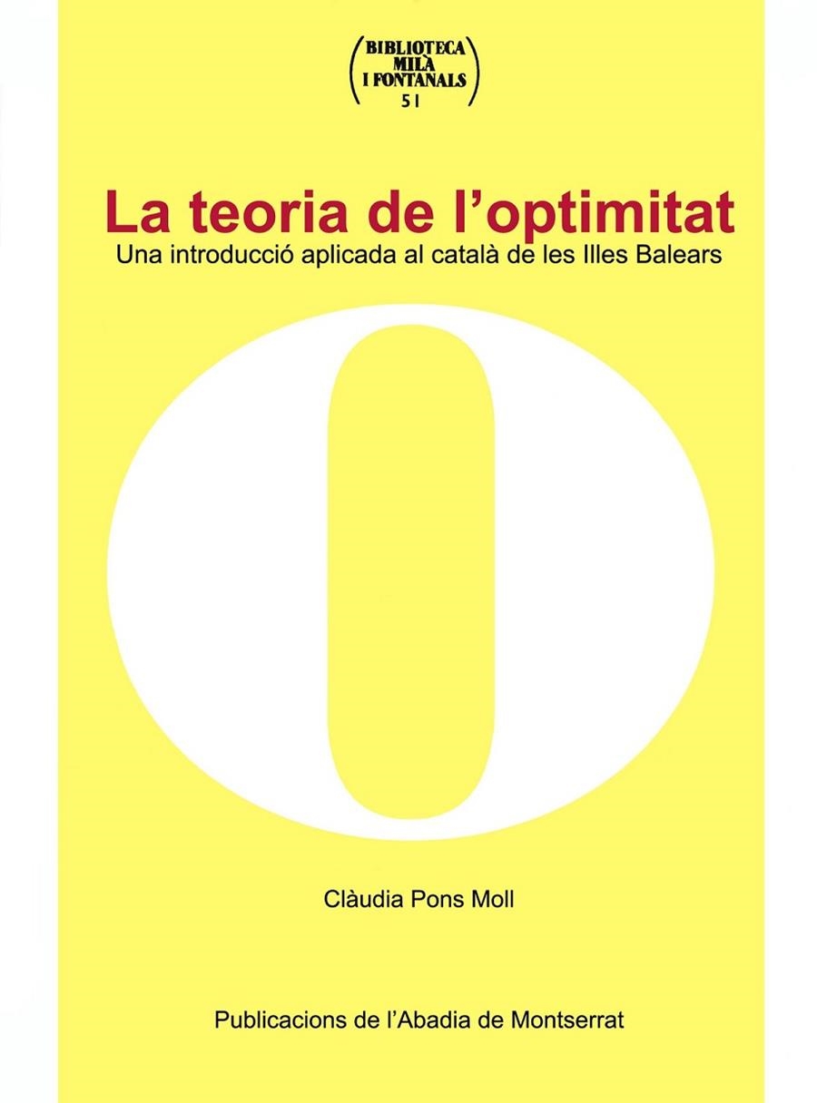 TEORIA DE L'OPTIMITAT, LA | 9788484158721 | PONS MOLL, CLÀUDIA