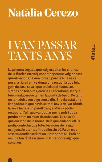 I VAN PASSAR TANTS ANYS | 9788416738045 | CEREZO, NATÀLIA