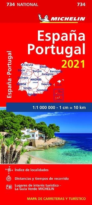 MAPA NATIONAL ESPAÑA - PORTUGAL 2021 | 9782067249622 | MICHELIN