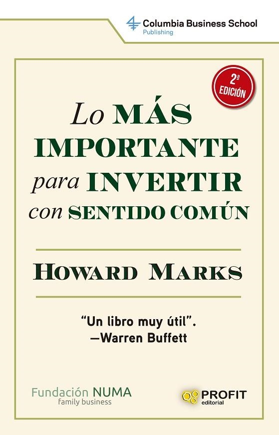 LO MÁS IMPORTANTE PARA INVERTIR CON SENTIDO COMÚN NE | 9788419212306 | MARKS, HOWARD