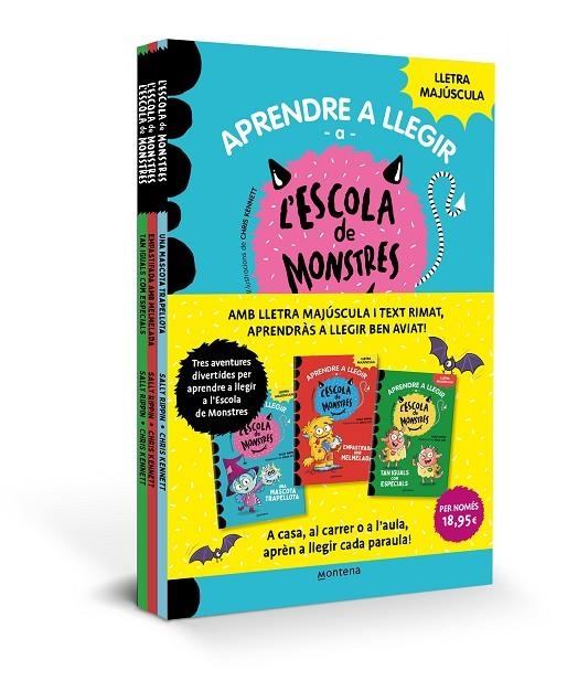 PACK APRENDRE A LLEGIR A L'ESCOLA DE MONSTRES (LLIBRES 1-3) | 9788419169990 | RIPPIN, SALLY/COT, JÚLIA