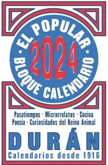 2024 * BLOC CALENDARIO DURAN 70X120 | 9788412234992