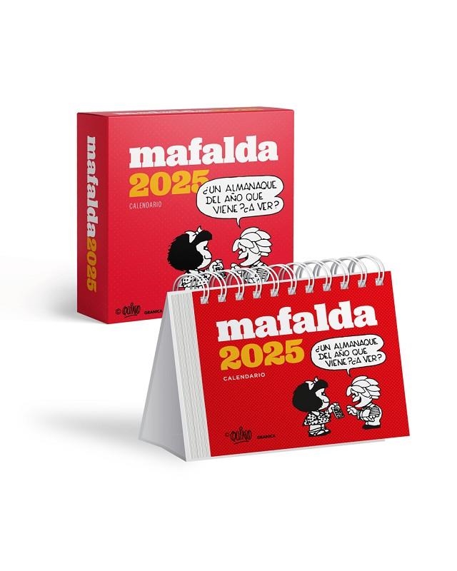 CALENDARIO 2025 MAFALDA. ESCRITORIO ROJO CON CAJA | 9786316544599 | QUINO